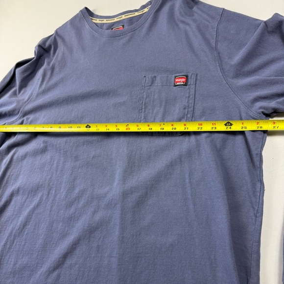 Wrangler Workwear 3XL (54-56) Light Navy Blue Long Sleeve Crewneck Shirt – Logo - Picture 5 of 7